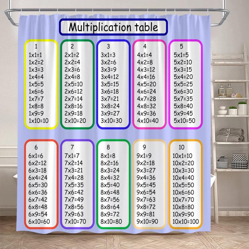Zasłona Prysznicowa Układ Okresowy Nowoczesna Zabawna Pierwiastki Chemiczne Dla Uczniów Dekoracja Domu Tkanina Poliestrowa Zasłona Łazienkowa z Haczykami