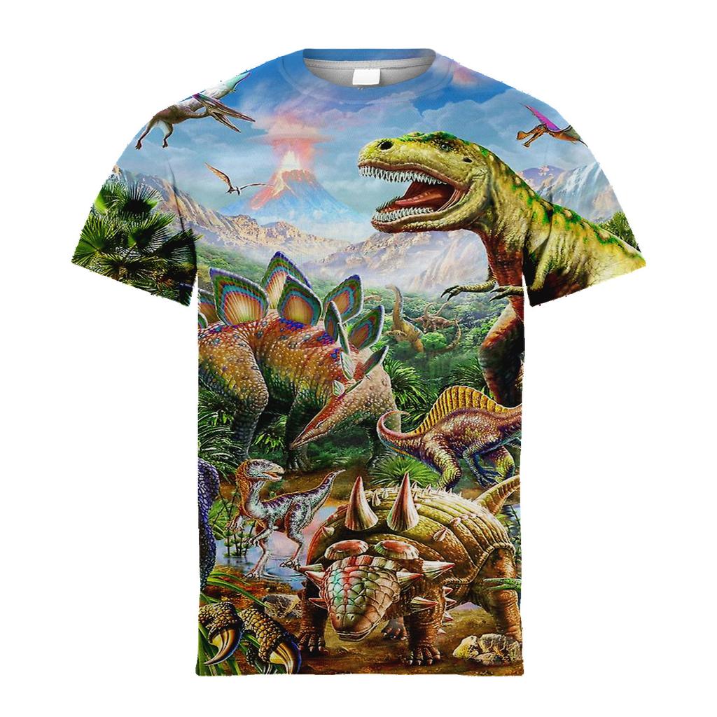 Kids Girl Boy Clothes Dinosaur T-Shirt Summer Short Sleeve Tees Boy Clothes Casual Comfy T Shirt Tops Children's Clothing