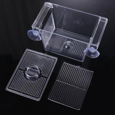 Clownfish Isolation Incubator with Suction Cups Fish Breeding Box Fish Baby Hatchery Aquarium Breeder Box Fish Isolation Box
