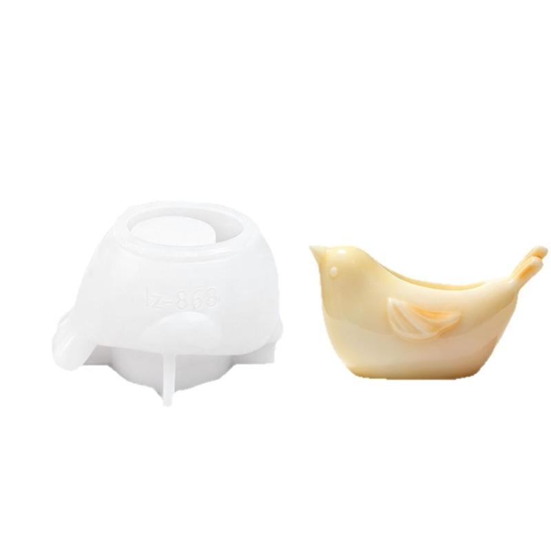 DIY Bird Container Molds for Casting Projects, Open-Top Flexible Craft Tool for Decorative Home Display Work for Projects