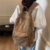 Schoolbag Canvas Backpack Female Large Capacity Casual Versatile Student Class School Bag Campus Wind Mountaineering Lightweight Travel Backpack