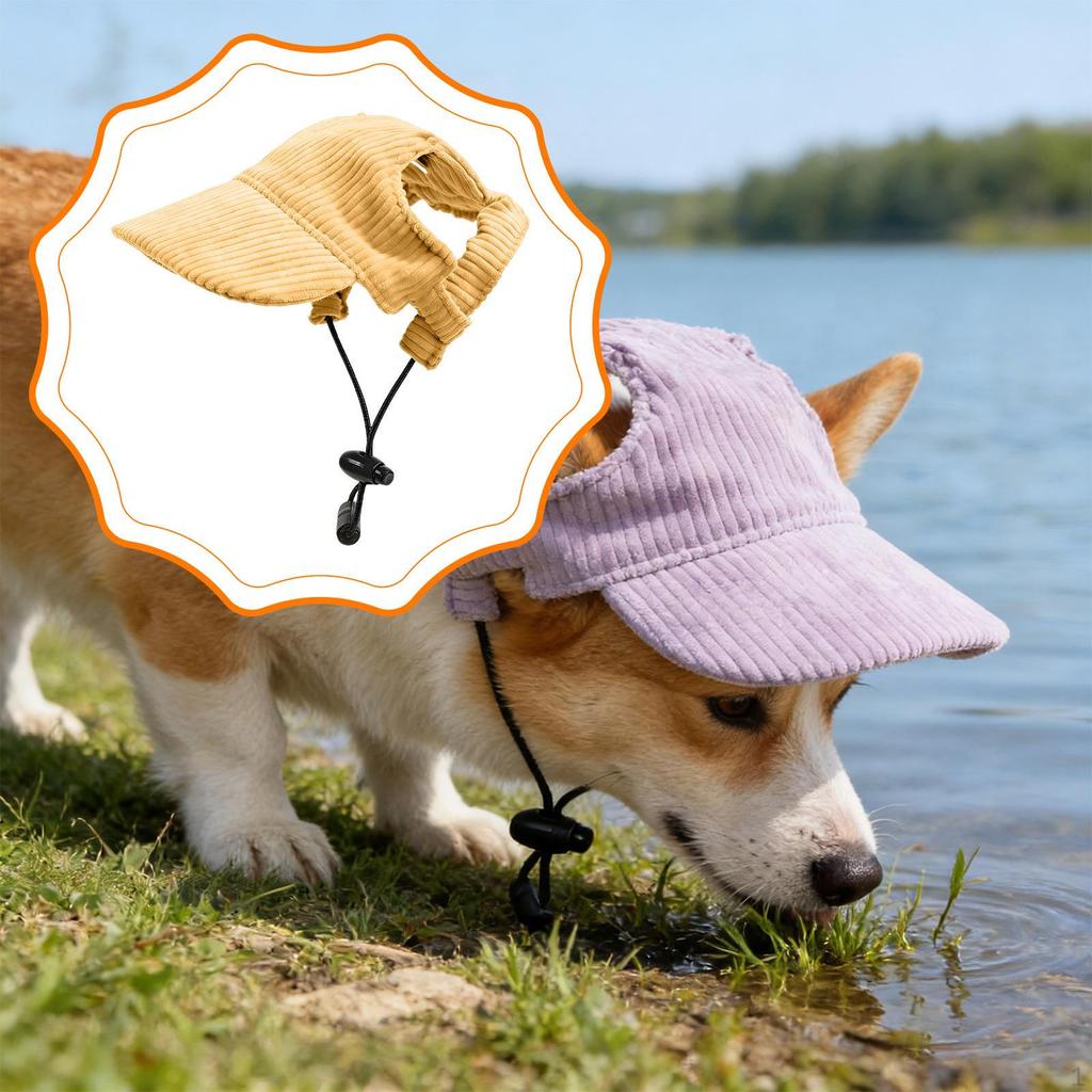 Dog Baseball Adjustable Fashion Corduroy Comfortable Puppy Sunbonnet Sun Protection Hat for