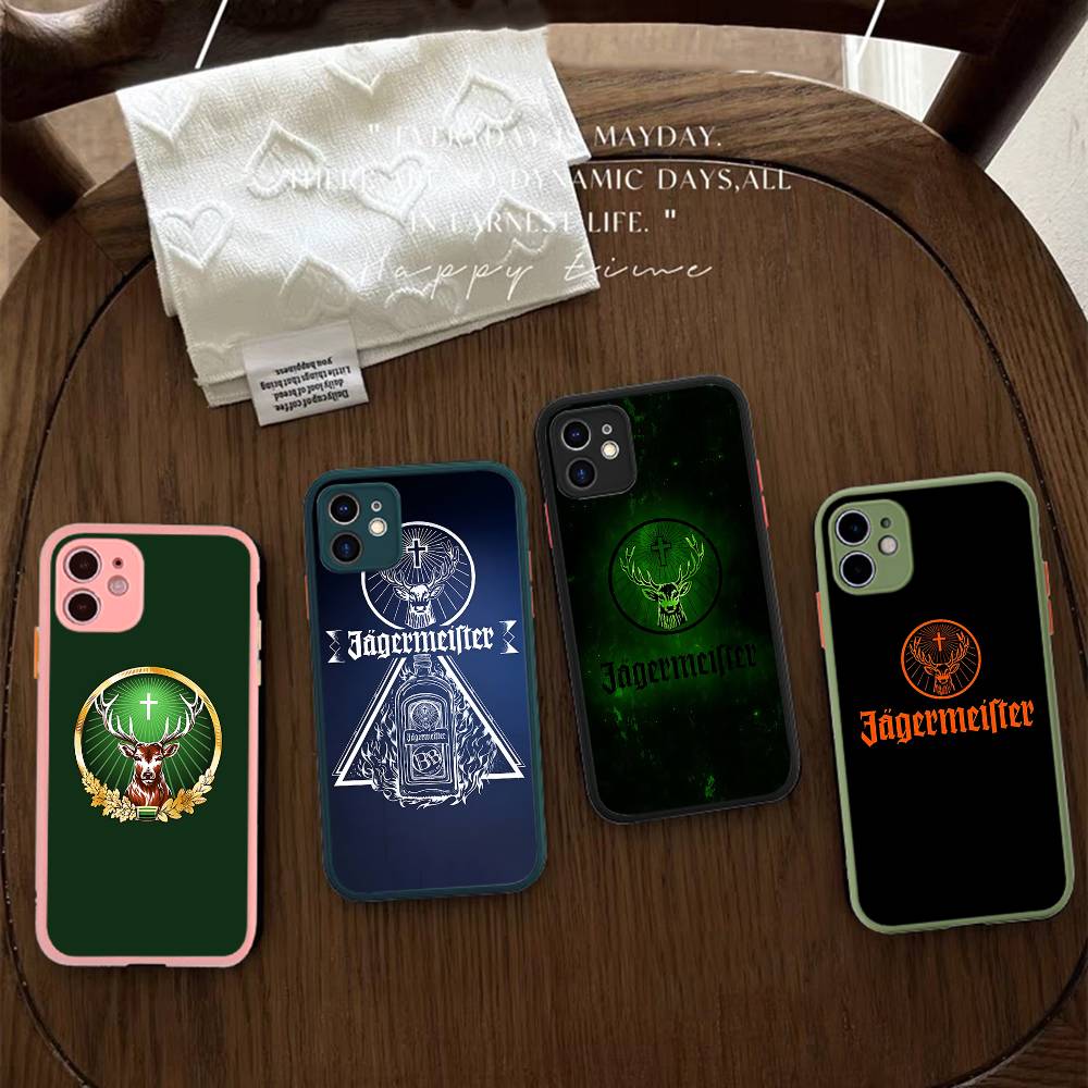 Heißes J-JaegermeisterS Handyhülle Für iPhone 16 15 14 11 12 13 Pro Max Plus 12 XS Max Rückabdeckung Mattes Case