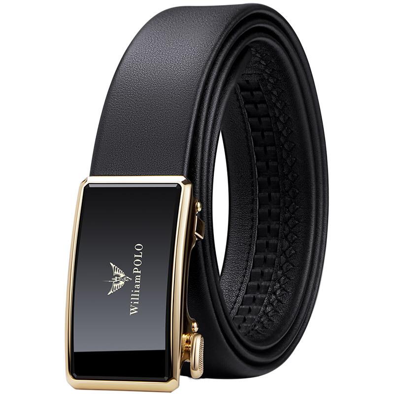 

Ремень Emperor, мужской ремень из натуральной кожи с автоматической пряжкой, высококачественный деловой универсальный верхний слой из натуральной воловьей кожи, 2023, мужские брючные ремни 120cm