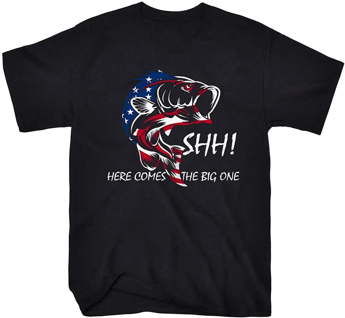 

Proud American Flag Fishing Patriotic Angler Gift TShirt Summer Cotton ONeck Short Sleeve Mens T Shirt New S3XL 4XL