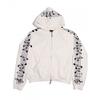 Americká Y2K mikina s kapucí na zip s kamínky a nápisem Streetwear Volný střih Unisex Top