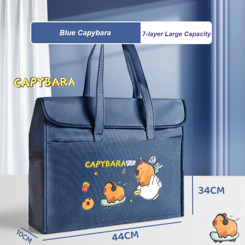 

Шкільний портфель великої місткості. Сумка для зберігання канцелярських товарів із мультфільмом. Симпатична офісна сумка для підручників синій