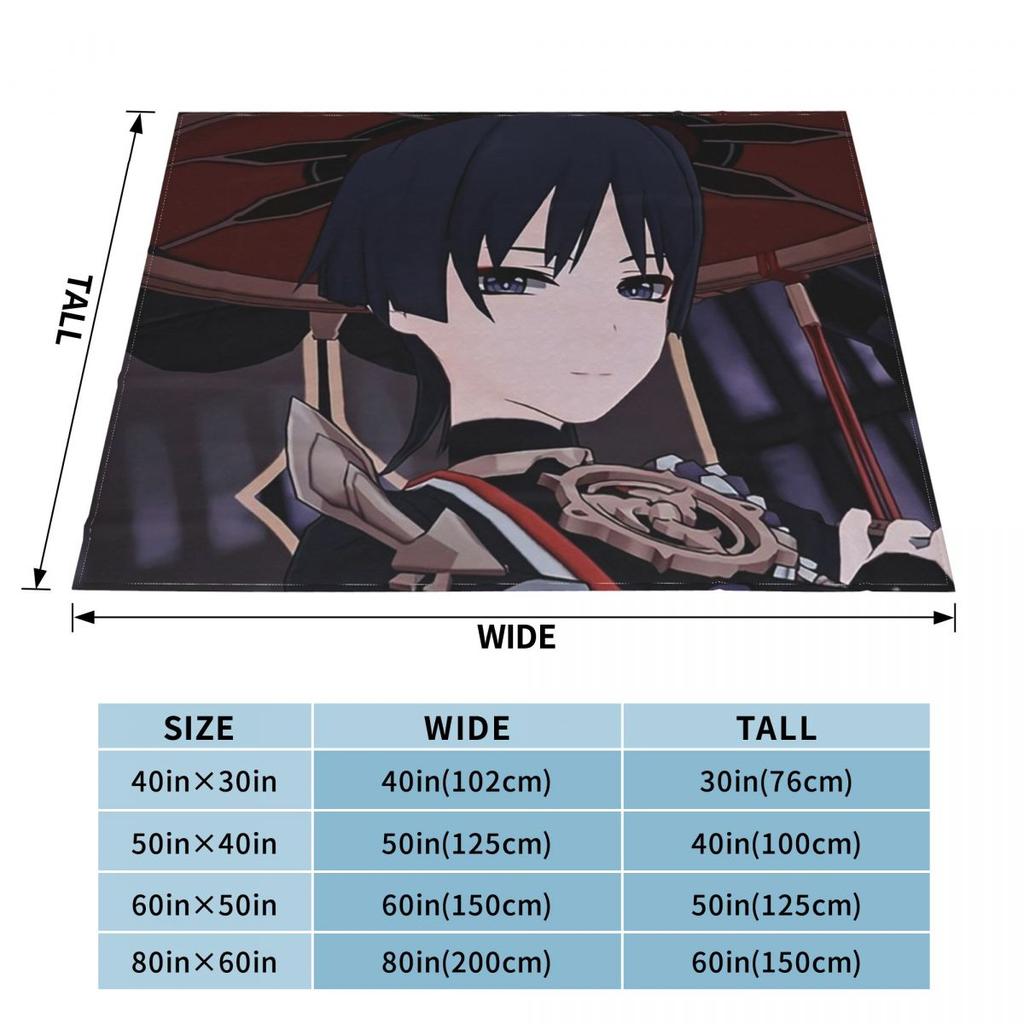 Diluc Genshin Impact Anime Blanket Soft Warm Flannel Throw Blanket Bedspread For Bed Living Room Picnic Travel Home Sofa