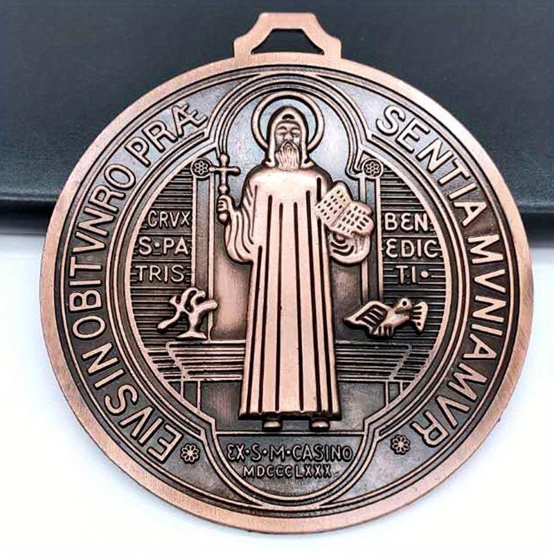 Catholic Christian Religious Home Car Vintage Colored Saint Benedict Cross Ornaments Pendants Jewelry Gift Wall Cross Decoration