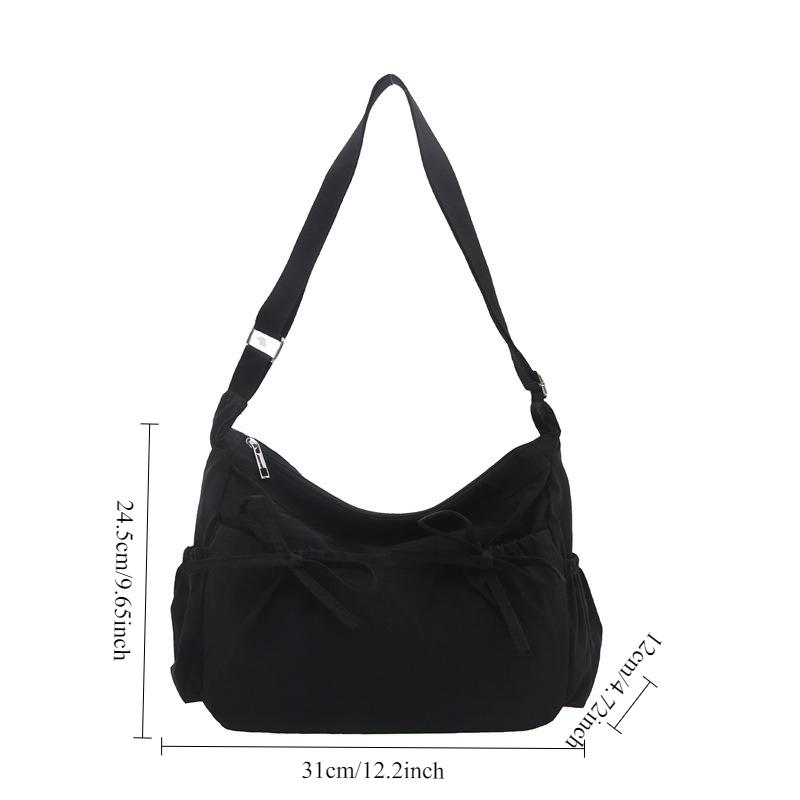 Korean Versi Pleated Casual Shoulder Bag, Simple and Versatile Lightweight Tote Bag, Fashiable New Commuting and Class Bags