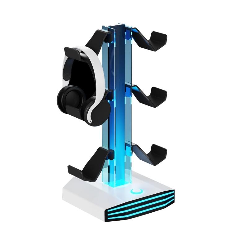 

Universal Gaming Holder For Multiple Controllers And Sound Equipment Including Power Hubs белый