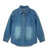 Chemise en jean style rétro Hong Kong pour femme - Automne/Hiver 2026, Coupe décontractée ample, Amincissante, Vêtement d'extérieur polyvalent à manches longues