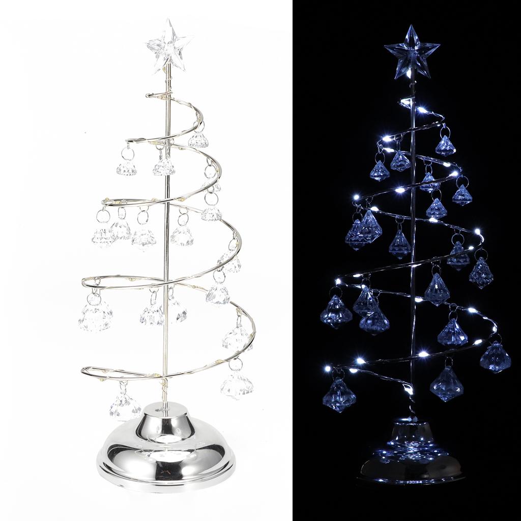LED Christmas Tree Lamp Ornament Night Light for Christmas Festive Decoration White