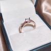 Rose Gold Ring High Carbon Simulation Diamond Ring Fashion Fashion Women's Pair Ring