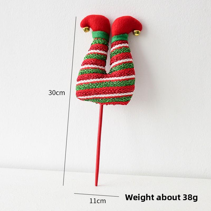 Christmas Decoration Elf Hat Cuttings Decoration Christmas Tree Christmas Elf Stick Christmas Gift