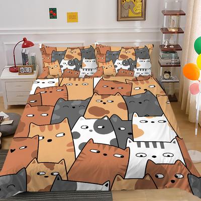 Cute Cartoon Animal Digital Printing Bedding Two Or Three-Piece Set Polyester Can Be Sent