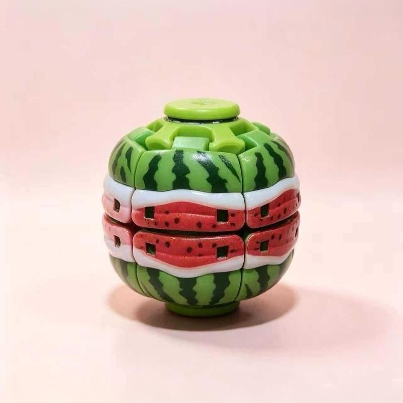 Fruit Shaped Fidget Puzzle Toy Rotatable Splicing Smooth Texture Stress Relieving Fidget Toy for Kids Anxiety Relief