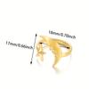Gold Color Crescent Moon Face Star Open Ring For Women Stainless Steel Adjustable Rings Fashion Anillos Jewelry Elegant Gift