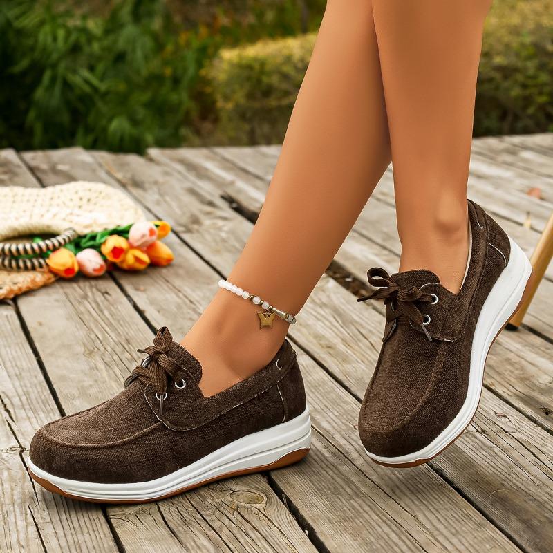 Comfortable Sports Spring New Round Toe Entrainment Cloth Soft Sole Non-slip Flat Single Shoes
