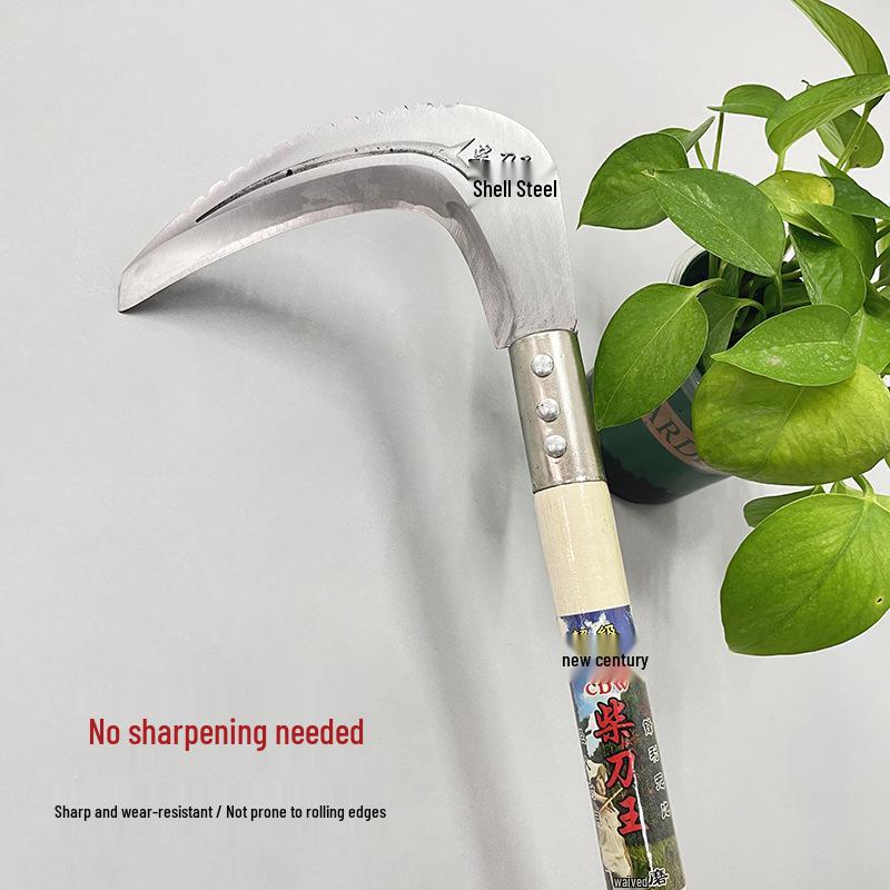 Manganese Steel Scythe: Durable Long-Handled Grass Cutting Knife for Agricultural Use