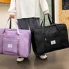Bolsa de almacenamiento de viaje impermeable con cierre de cremallera, bolsa de equipaje multiusos de gran capacidad con asa reforzada