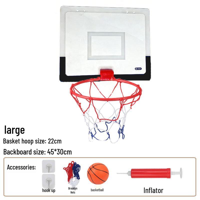 Punch-Free Foldable Wall-Mounted Acrylic Basketball Hoop for Indoor/Outdoor Parent-Child Play