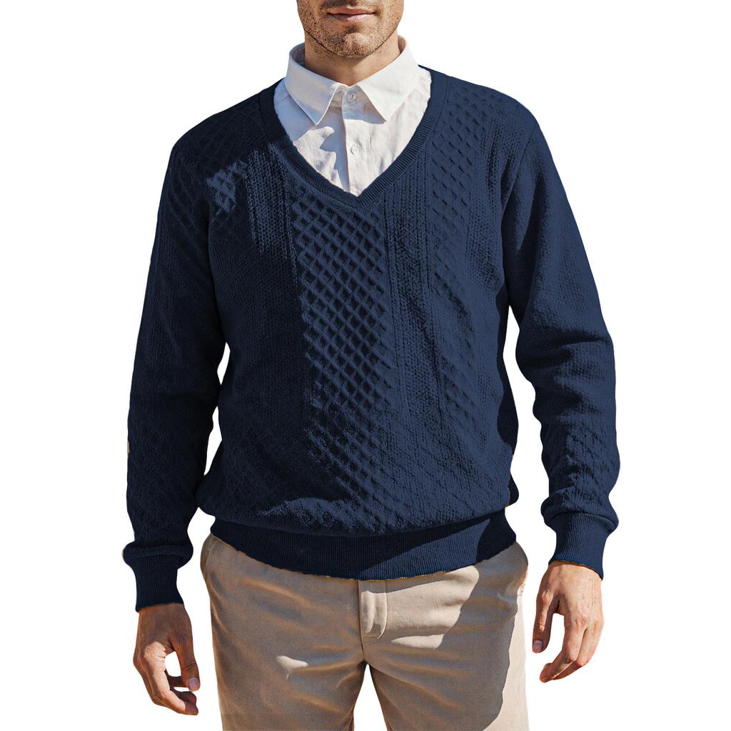 Men's Textured Pullover Hoodie Men's Casual Fashion Long Sleeve Top