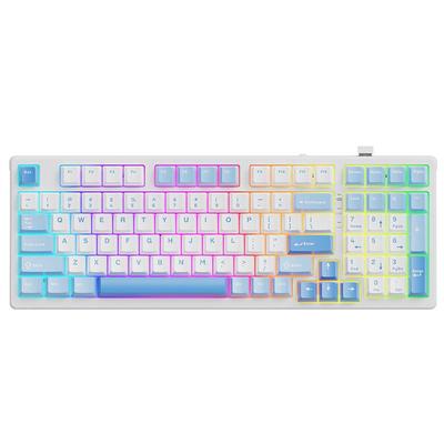 Aurora GK10 Two-Tone 98-Key Mechanical Hot-Swappable Backlit Esports Keyboard (Three-Mode, Wired/Wireless, Rechargeable)