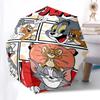 1pc Tom & Jerry Automatic Folding Umbrella - Portable 3-Fold Design with 8-Bone Iron Frame, Outdoor for Fans, Travelers, Daily Use, Gift Idea.Q049