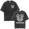 Rock Band Radiohead The Bends Vintage Washed T-shirt Men Women Fashion Hip Hop T Shirts Casual T-shirts