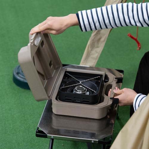 Captain Stag (CAPTAIN STAG) BBQ Grill Stove, Portable Cassette Stove, Windbreak Cassette Stove, Junior, Tabletop, with Case, UF-0031