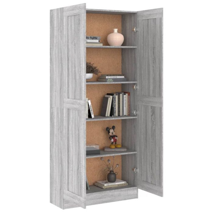 VidaXL Bibliothèque Sonoma gris 82,5x30,5x185,5 cm Bois d'ingénierie 815115