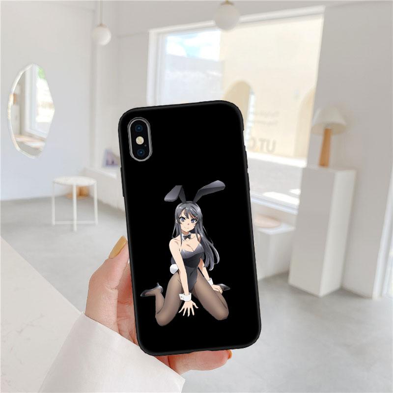 PP12 Bunny Cute Girl Anime Soft Shell Phone Case for iPhone SE X XS XR 11 16E 17 Pro Max Air 8 7 6 6s Plus