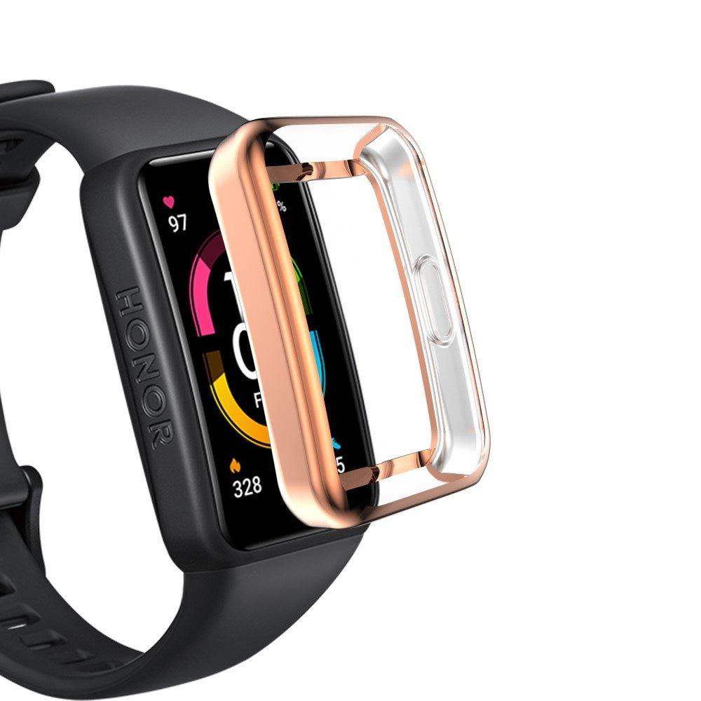 2-in-1 Case with Screen Protector for Huawei Band 6/7, Rose Gold
