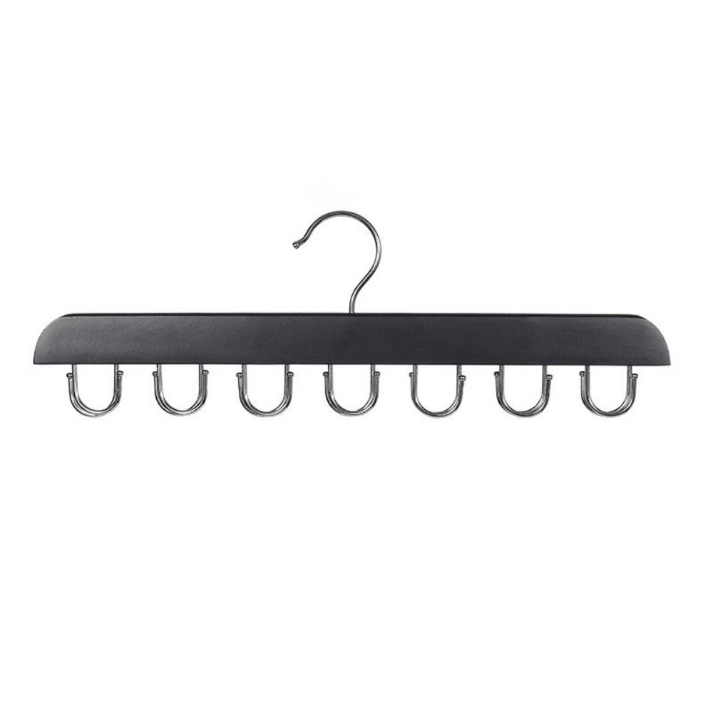 

Wood Closet Organizer with 14/20 Hooks Underwear Hangers Universal Tank Top Hangers for Home black-14hooks