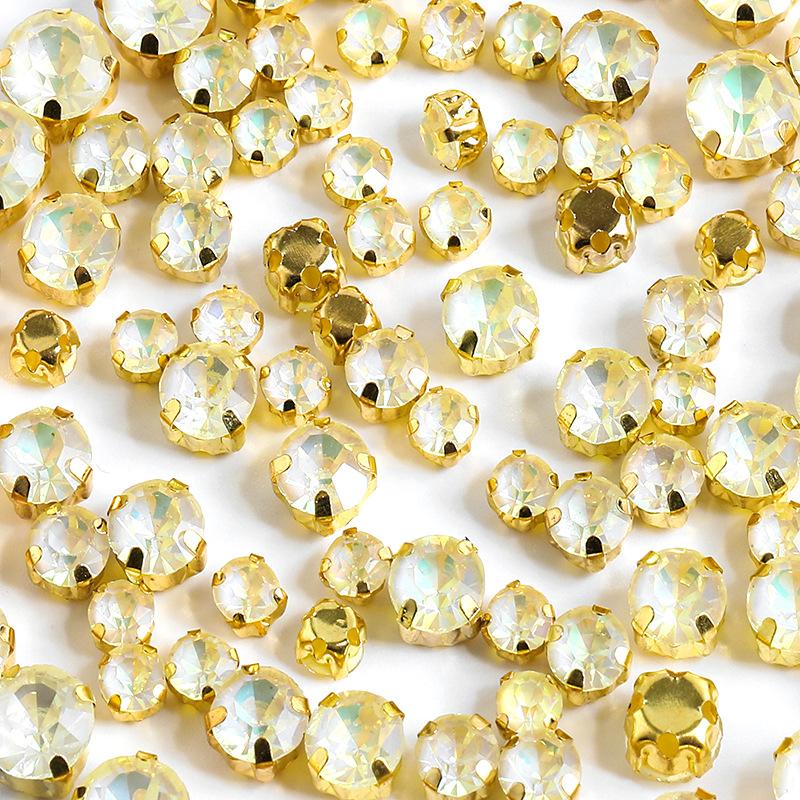 

Стекло Мокко Белок Коготь Дрель Одиночный Коготь Смешанный Коготь Дрель Круглая Ручная Швейная Дрель DIY Ювелирные Изделия Аксессуары Для Одежды Стразы Пришивание Бусин 288 pcs