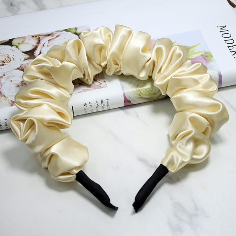 Lystrfac Slik Volume Wave Scrunchies Headband for Women Girls Fashion Hairbands Big Size Head Band Bezel Hair Accessories