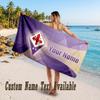 Fiorentina FC Design Beach Towel Custom Text Large Towel for Beach Vacation