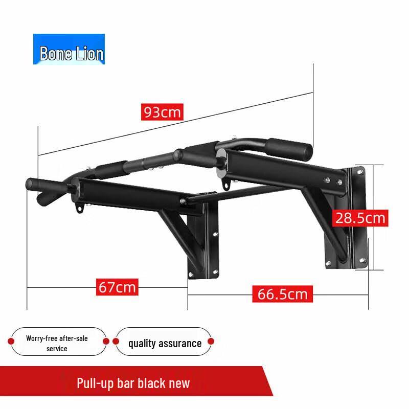 Guzishi Heavy-Duty Wall Mounted Pull Up & Dip Bar Set