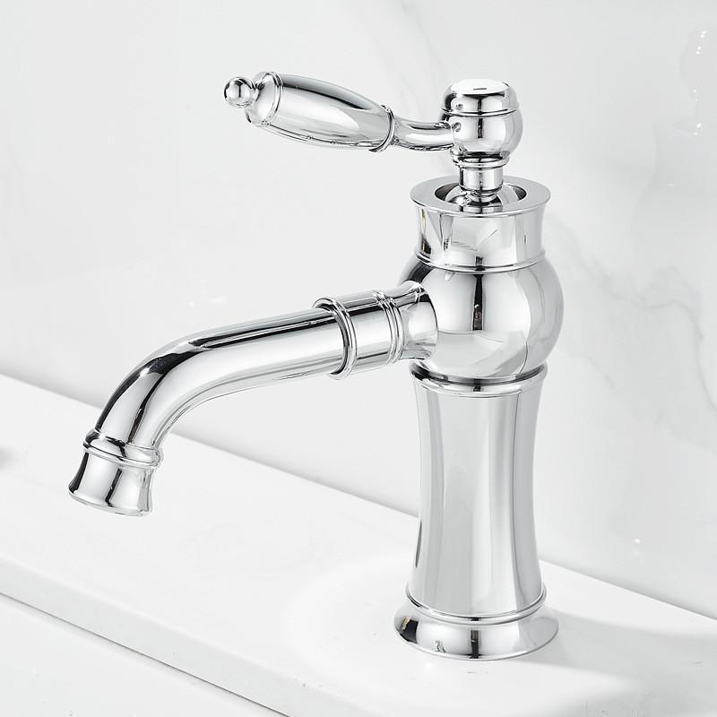 Gold Basin Faucet Chrome Torneiras Bathroom Faucet Sink Faucet Single Handle Hole Faucet Basin Taps Hot Cold Mixer Tap Crane
