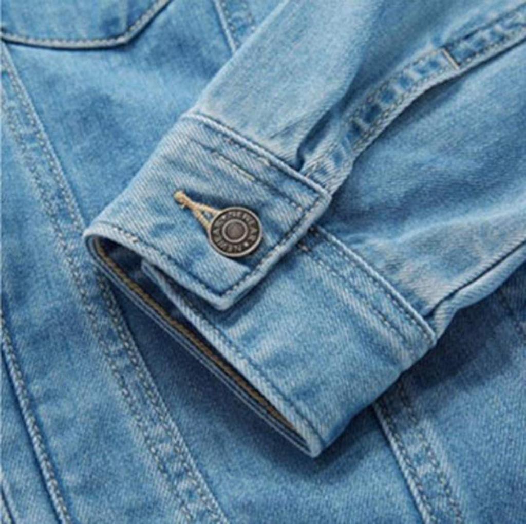 Denim Plus Sizes [ODFMCE] Men's Jacket, Autumn, Cotton, Casual, Stylish, (JP, Alphabet, 2XL, Black)