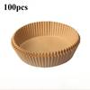 50/100Pcs Air Fryer Disposable Paper Liner Non-Stick Barbecue Plate Round Oven Pan Pad  for Air Fryer Micro-Wave