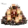 Atmospheric Lighting for Home Christmas Lighted Centerpiece, Ornament with Warm Glow, USB Red Seasonal Powered Plastic Crafts Holiday Tabletop