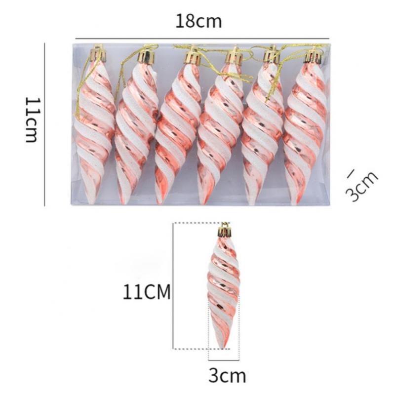 New Christmas Tree Pendant Red Star Candy Snowflake Xmas Ball Ornament New Year 2025 Home Decoration Noel Gift Navidad 2024