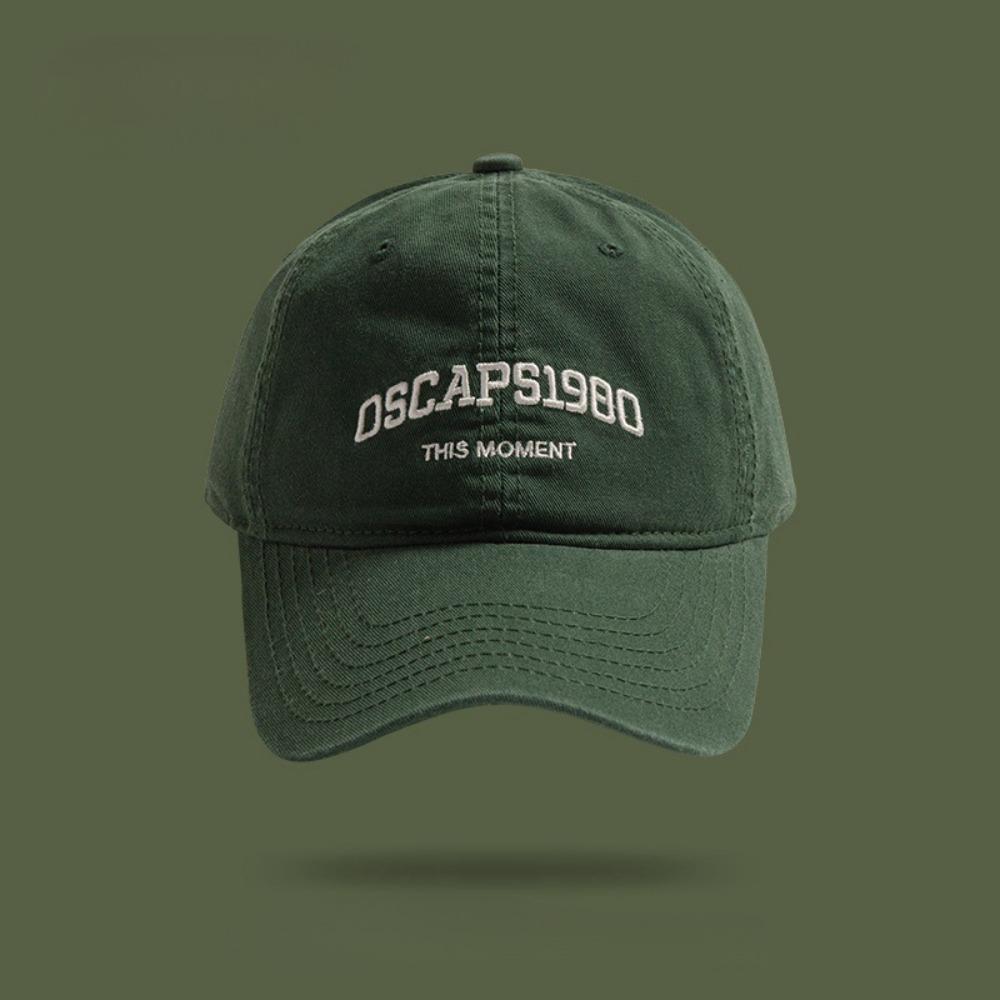 Korean Style Letter Embroidered Cap Cotton Cotton Peaked Hat Sunscreen Baseball Cap  Boys Girls