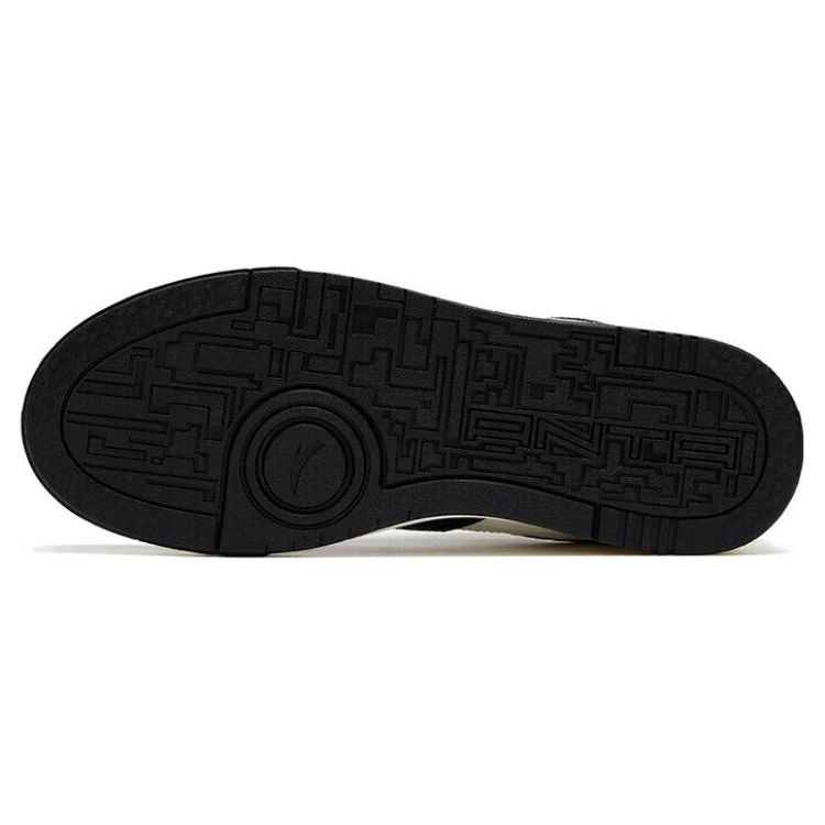 Anta Street Play Synthetic Leather Comfortable Durable Non-Slip Low-Top Skate Shoes Men Skate Shoes White Black 912318016-2