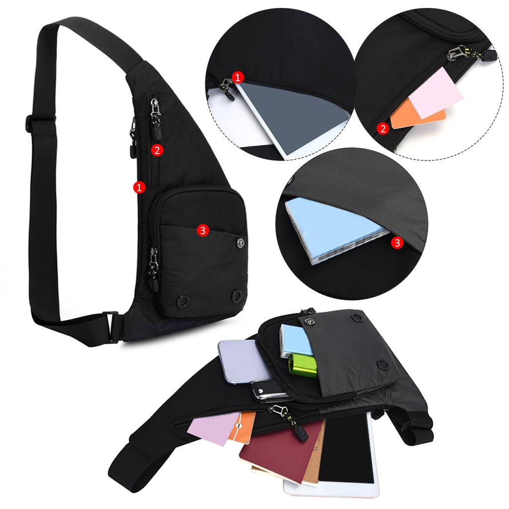 Torba na ramię dla mężczyzn i kobiet Lekka torba na ramię typu crossbody Plecak na ramię Torba na klatkę piersiową do jazdy na rowerze