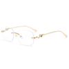Xiaomi Women Rimless Cutting Square Sunglasses UV400 Alloy Gold Temples Gradient Lens Fashion Shades