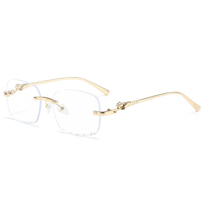 Xiaomi Women Rimless Cutting Square Sunglasses UV400 Alloy Gold Temples Gradient Lens Fashion Shades