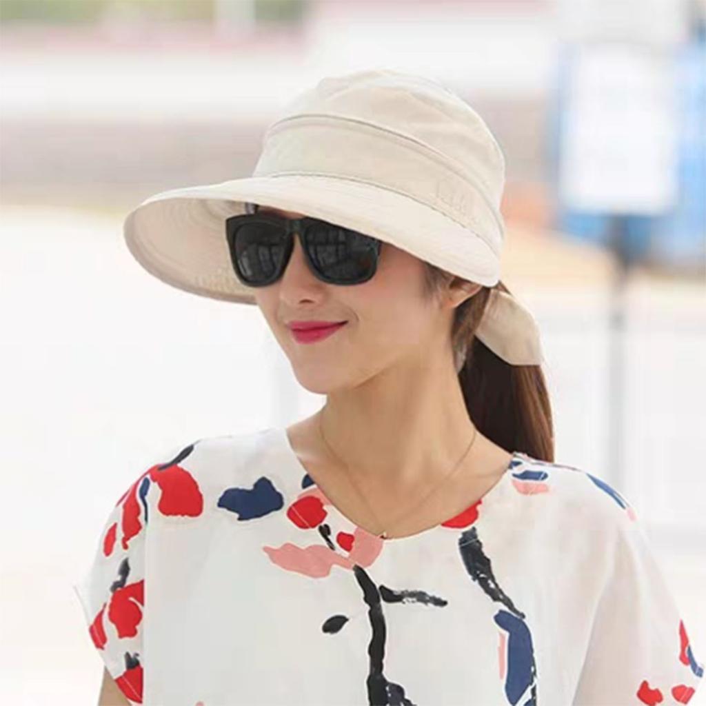 Summer Beach Sun Hat For Women Outdoor Sun Protection Big Eave Hat Outdoor UV Protection Big Eave Hat Bucket Hat Sunscreen Caps